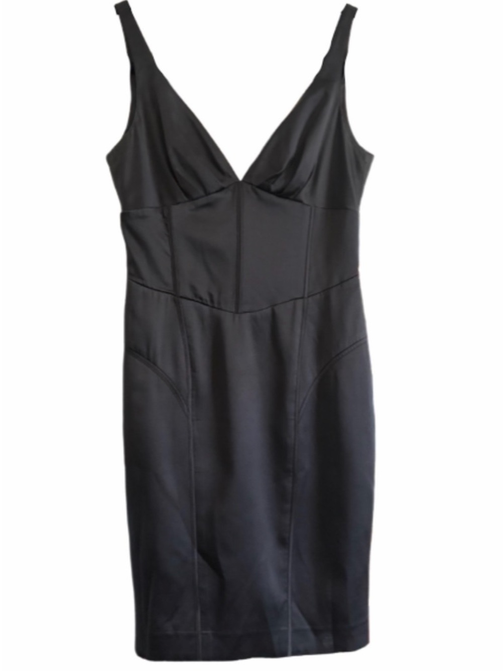Marciano Silk Blend Mini Dress XS Fitted Black Elegant Night Out Cocktail